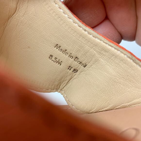 Jack Rogers Women's Size 8.5 Embroidered Bow & Arrow Thong Sandals Slip On Coral - Picture 5 of 7